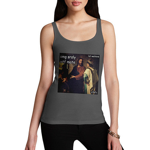 Women's Funny Christ and the Rich Young Ruler Tank Top