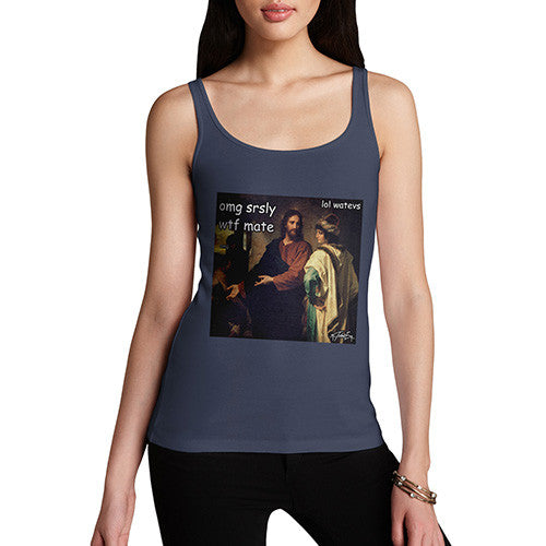 Women's Funny Christ and the Rich Young Ruler Tank Top