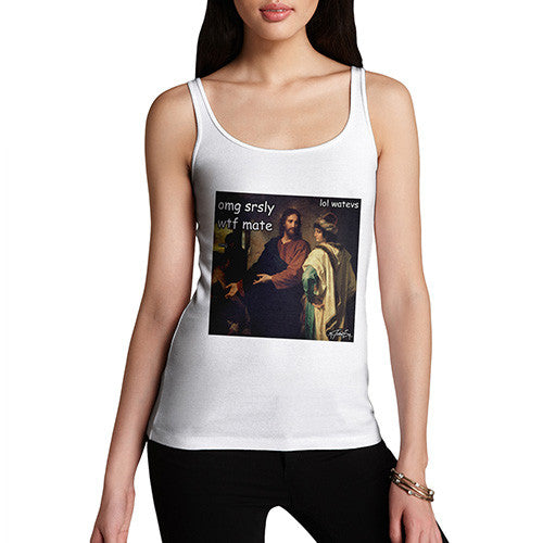 Women's Funny Christ and the Rich Young Ruler Tank Top