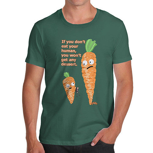 Men's Funny Carrots Eat Your Humans T-Shirt