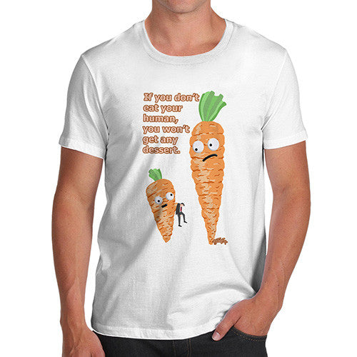 Men's Funny Carrots Eat Your Humans T-Shirt