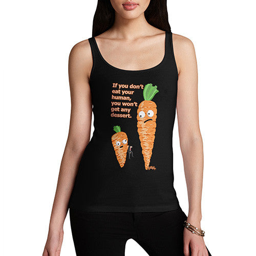 Women's Funny Carrots Eat Your Humans Tank Top