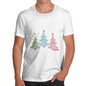 Men's Festive Snowflake Christmas Trees T-Shirt