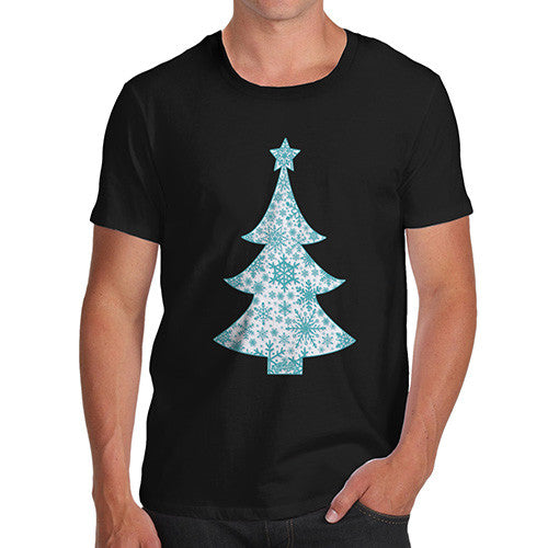 Men's Snowflake Christmas Tree T-Shirt