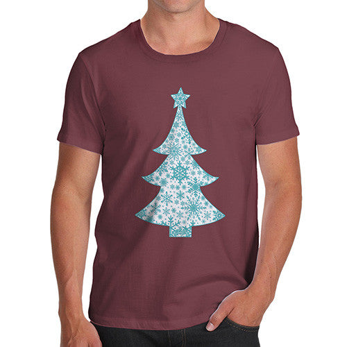 Men's Snowflake Christmas Tree T-Shirt