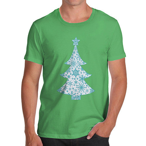 Men's Snowflake Christmas Tree T-Shirt