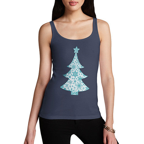 Women's Snowflake Christmas Tree Tank Top