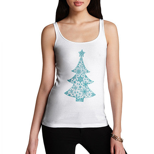 Women's Snowflake Christmas Tree Tank Top