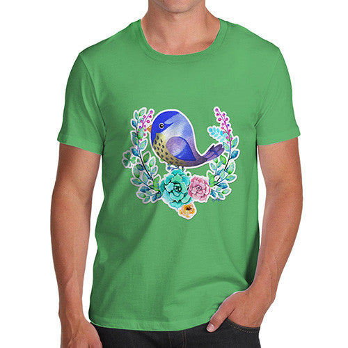 Men's Zentangle Pop Art Starling Bird T-Shirt