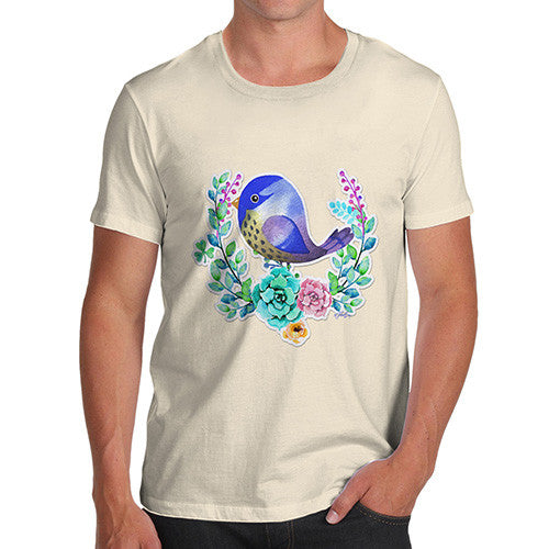 Men's Zentangle Pop Art Starling Bird T-Shirt