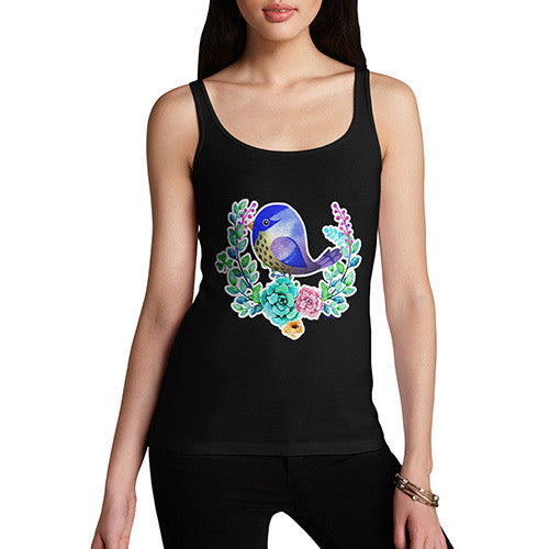 Women's Zentangle Pop Art Starling Bird Tank Top