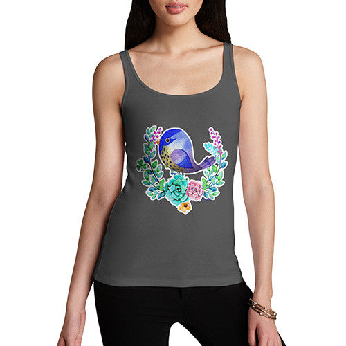 Women's Zentangle Pop Art Starling Bird Tank Top