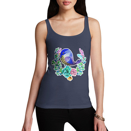 Women's Zentangle Pop Art Starling Bird Tank Top