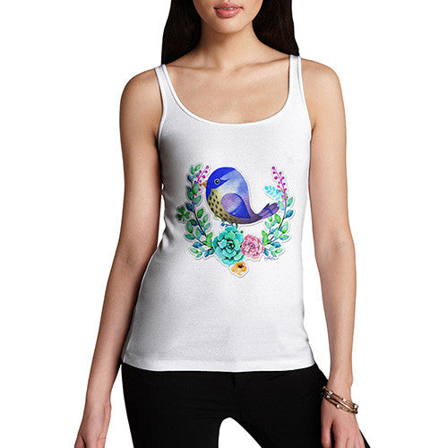 Women's Zentangle Pop Art Starling Bird Tank Top