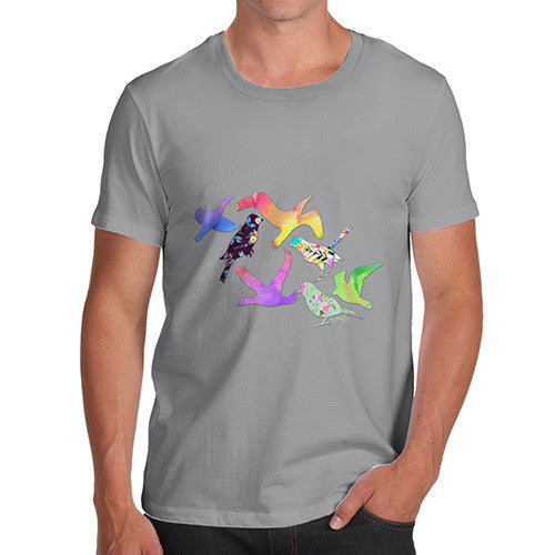 Men's Rainbow Birds T-Shirt