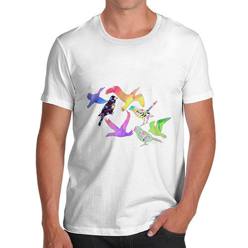 Men's Rainbow Birds T-Shirt