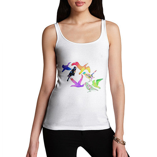 Women's Rainbow Birds Tank Top