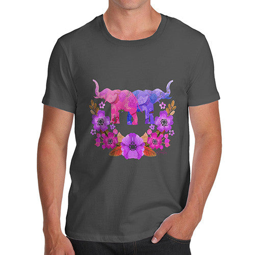 Men's Elephant Flower Power T-Shirt