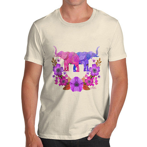 Men's Elephant Flower Power T-Shirt