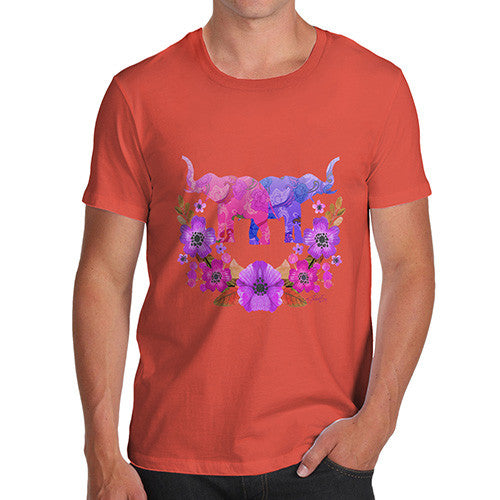 Men's Elephant Flower Power T-Shirt