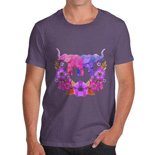 Men's Elephant Flower Power T-Shirt