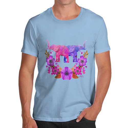 Men's Elephant Flower Power T-Shirt