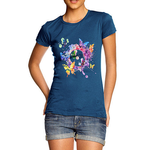 Women's Watercolour Butterflies T-Shirt