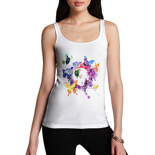 Women's Watercolour Butterflies Tank Top