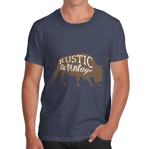 Men's Rustic and Vintage Bull T-Shirt