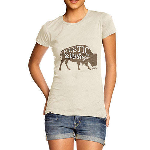 Women's Rustic and Vintage Bull T-Shirt