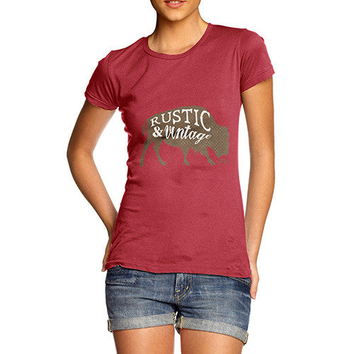 Women's Rustic and Vintage Bull T-Shirt