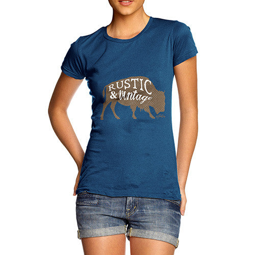 Women's Rustic and Vintage Bull T-Shirt