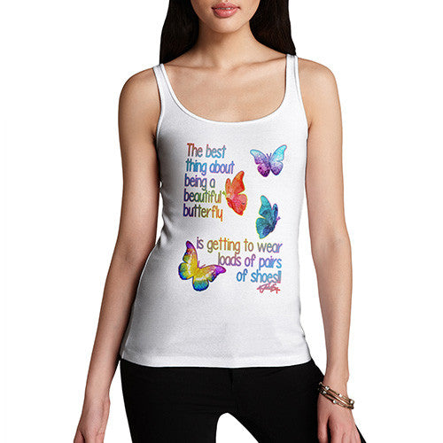 Women's Best Thing About Being A Beautiful Butterfly Tank Top