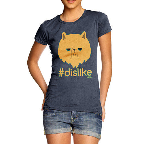 Women's Grumpy Cat Hashtag Dislike T-Shirt