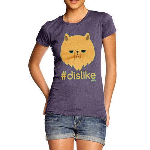 Women's Grumpy Cat Hashtag Dislike T-Shirt