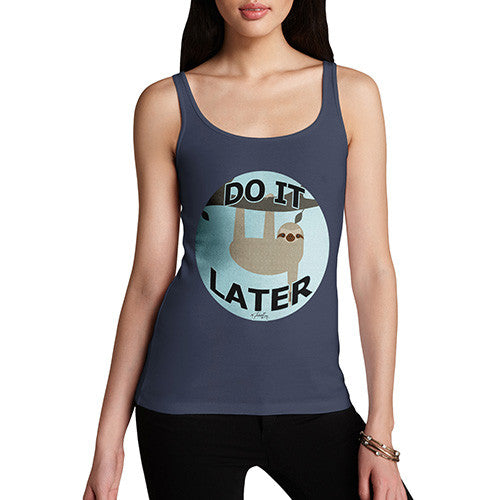 Women's Lazy Sloth Do It Later Tank Top