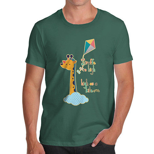 Men's Funny High as a Kite Giraffe T-Shirt