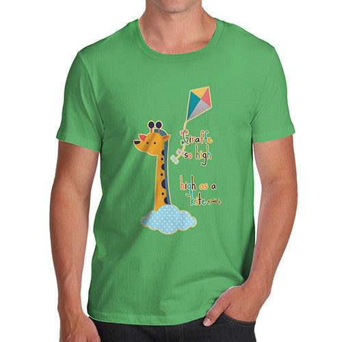 Men's Funny High as a Kite Giraffe T-Shirt