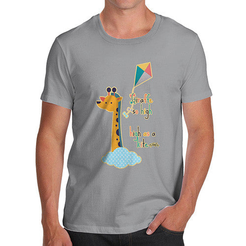 Men's Funny High as a Kite Giraffe T-Shirt