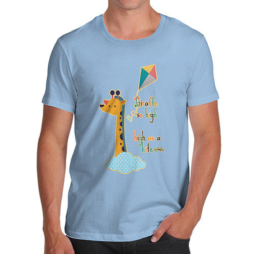 Men's Funny High as a Kite Giraffe T-Shirt