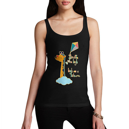 Women's Funny High as a Kite Giraffe Tank Top