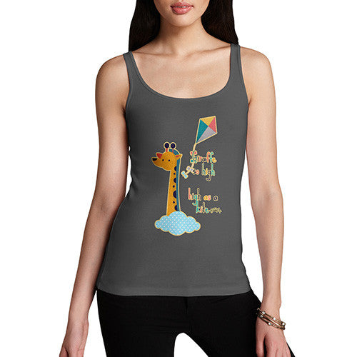 Women's Funny High as a Kite Giraffe Tank Top