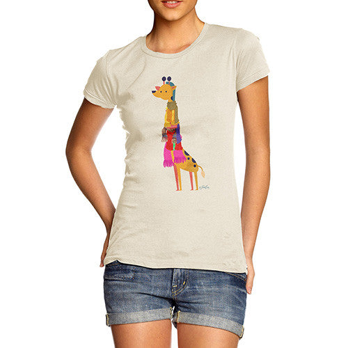 Women's Giraffe Wearing Scarves T-Shirt