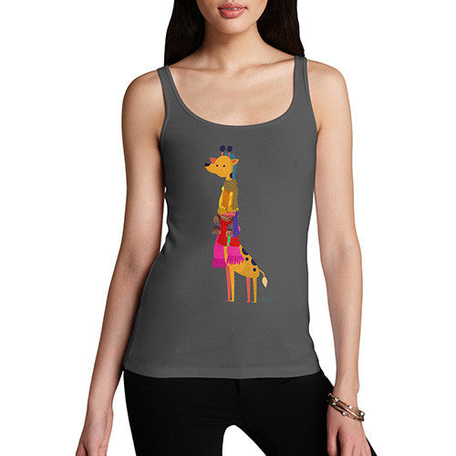 Women's Giraffe Wearing Scarves Tank Top