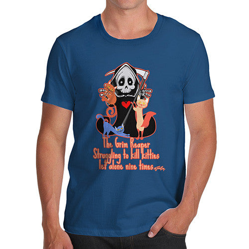 Men's Funny Grim Reaper Is A Cat Person T-Shirt