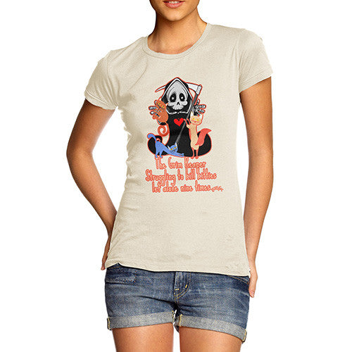 Women's Funny Grim Reaper Is A Cat Person T-Shirt