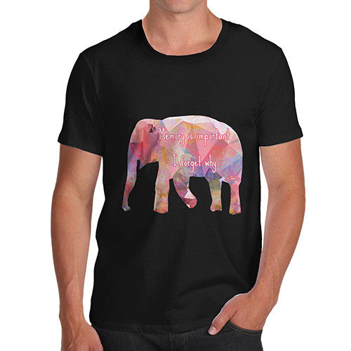 Men's Geometric Elephant Memory Is Important T-Shirt