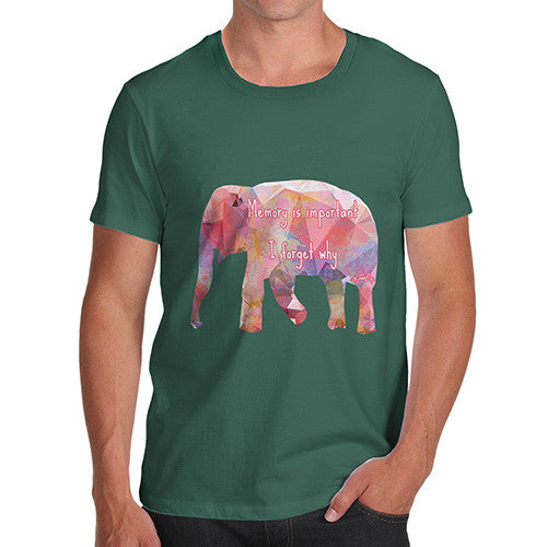 Men's Geometric Elephant Memory Is Important T-Shirt