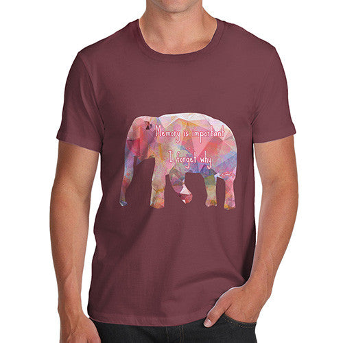 Men's Geometric Elephant Memory Is Important T-Shirt