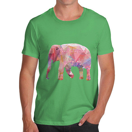 Men's Geometric Elephant Memory Is Important T-Shirt